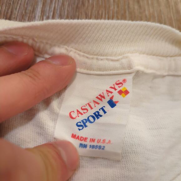 VTG Volleyball Castaways Sport Adult XL Shirt Beach Ocean Surf Cali Florida AOP - Picture 3 of 7